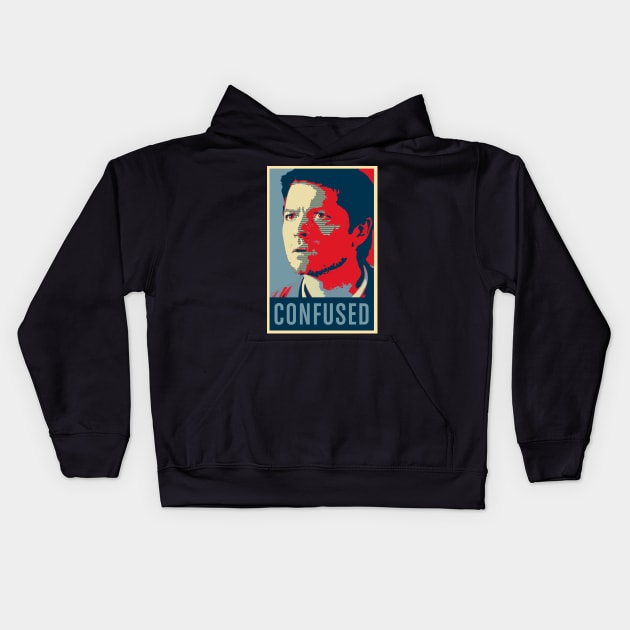 Cas is Confused Kids Hoodie by SuperSamWallace